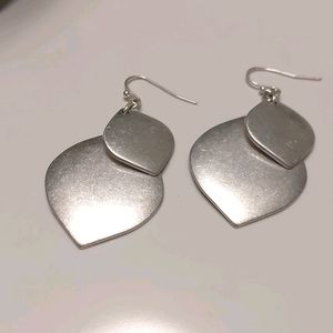 Park Lane Brushed Silver Earrings